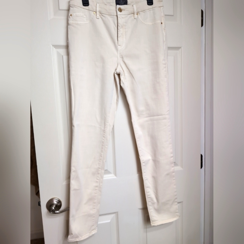 Chico's Cream White Slim Jeans